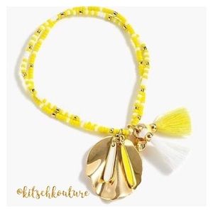 Beaded Charm and Tassel Bracelet